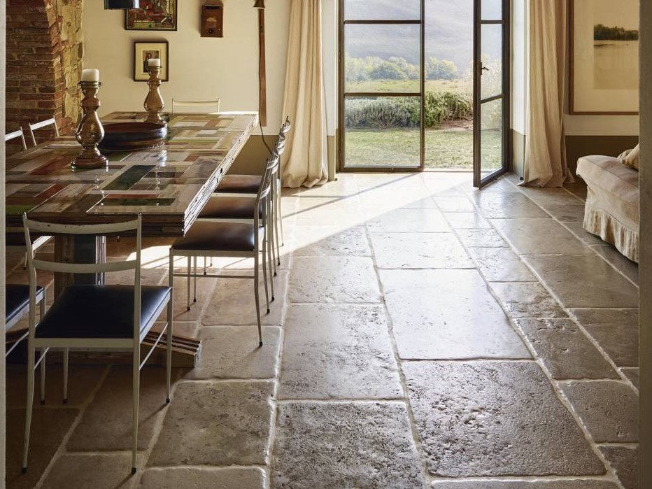 Limestone Antibes Natursteinfliesen von Hand poliert mit abgerundeten Kanten